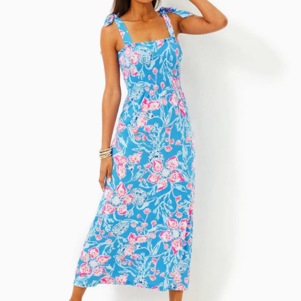 NEW Lilly Pulitzer Kailua Smocked Maxi Dress - Picture 3 of 8